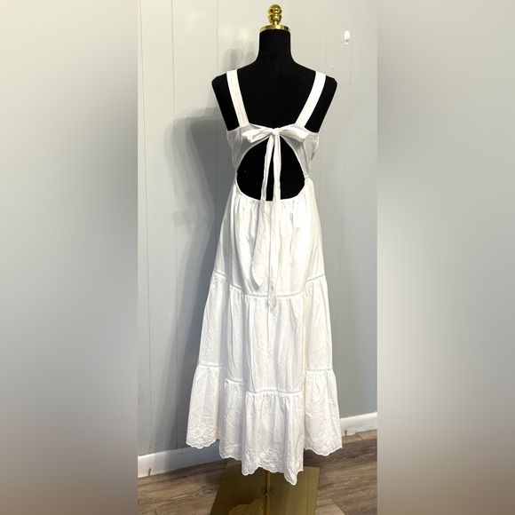 Dee Elly Dresses & Skirts - #13)  NWOT Elegant White Maxi Dress with Tie Back